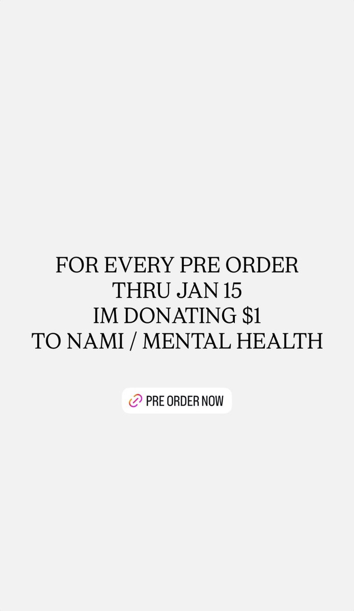 A cada compra na pré-venda até as dia 15 de janeiro o Joshua vai doar um dolar para a instituição de saúde mental NAMI!🤍

Joshua Bassett | Instagram Stories