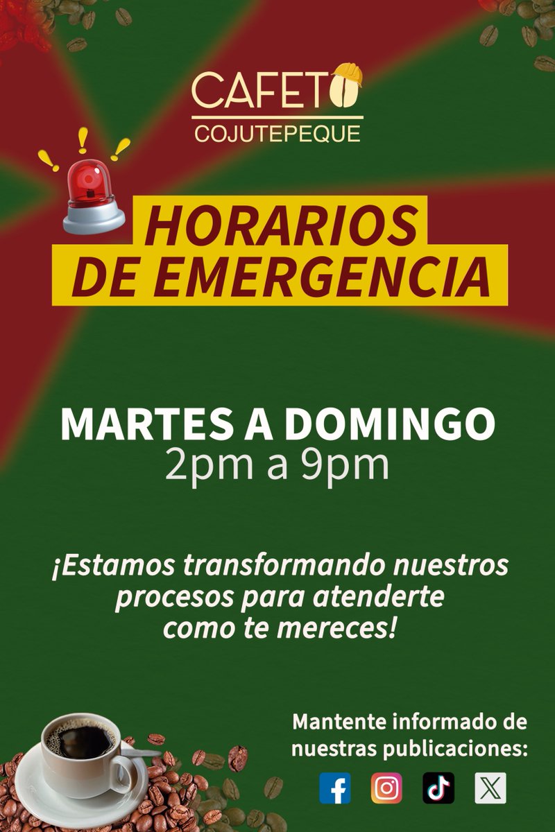 ¡A PARTIR DE HOY!
Estamos transformando nuestros procesos de trabajo y necesitamos tiempo para lograrlo
¡Te queremos atender con la excelencia que mereces!
¡Mantente pendiente de nuestras publicaciones!