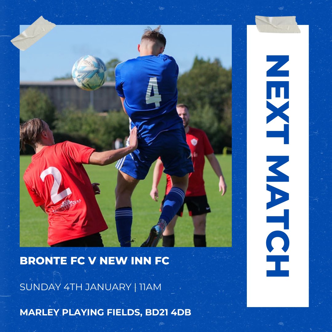 CUP FIXTURE

📆Sunday 4th January 
🏆County Cup
🆚New Inn FC
⏰11am
📍Marley Playing Fields 

Get down and support!💙