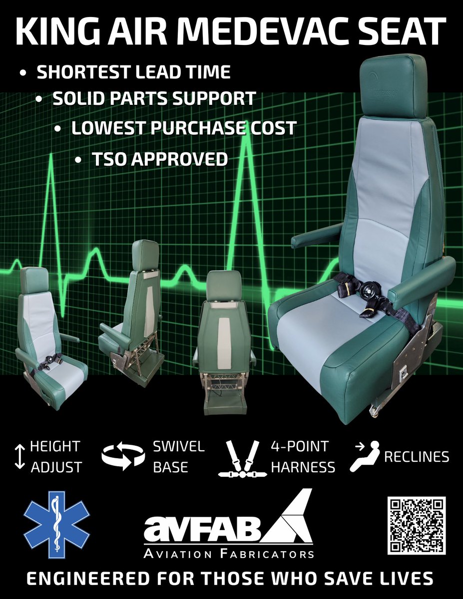 Our newest product offering, the "Responder" King Air Medevac Seat debuted in Air Med &amp; Rescue magazine...content.yudu.com/web/43mml/0A43…