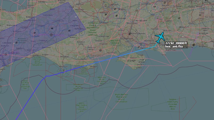 Andyyyyrrrr's tweet photo. 17:37 NEPTUNE 73 USN P-8/A Poseidon
Inbound to RAF Mildenhall #EGUN from NAS Sigonella #LICZ 
Cleared direct to VOR #BPK and descending FL190
Working London control 127.950
#NEPTUNE73 Hex : #AE67BA https://t.co/0NRHmdh4Sh