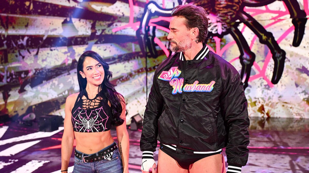 Teffo_01's tweet image. Hopefully this year we get another mixed tag match with AJ and Punk ❤️