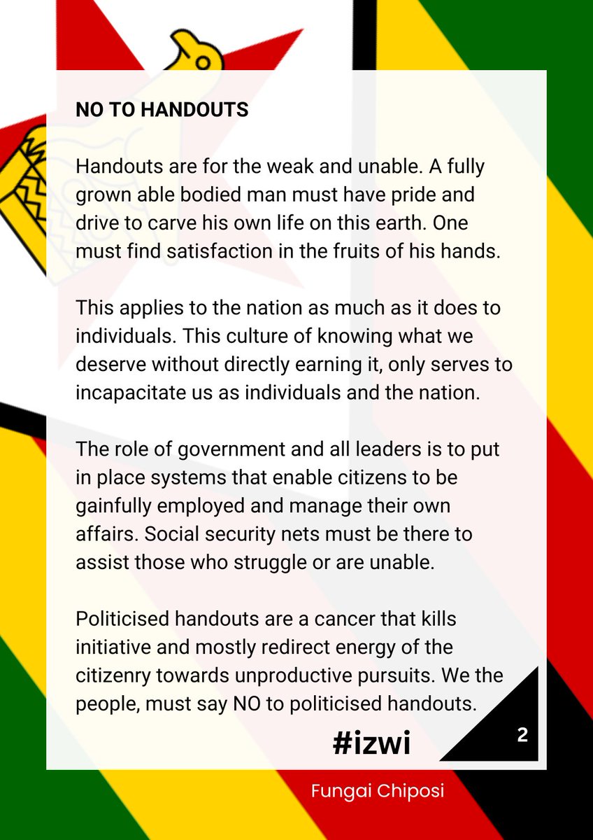 #izwi
No to handouts.