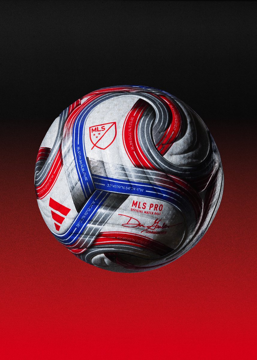 Nouveau ballon @mls saison 2026 
La MLS cartographiée sur un ballon

Alors que la saison de la MLS débute le week-end du 21-22 février, le ballon officiel MLS 2026 transforme sa surface en une véritable carte vivante du jeu.

Intégrées au design : les coordonnées GPS des 30