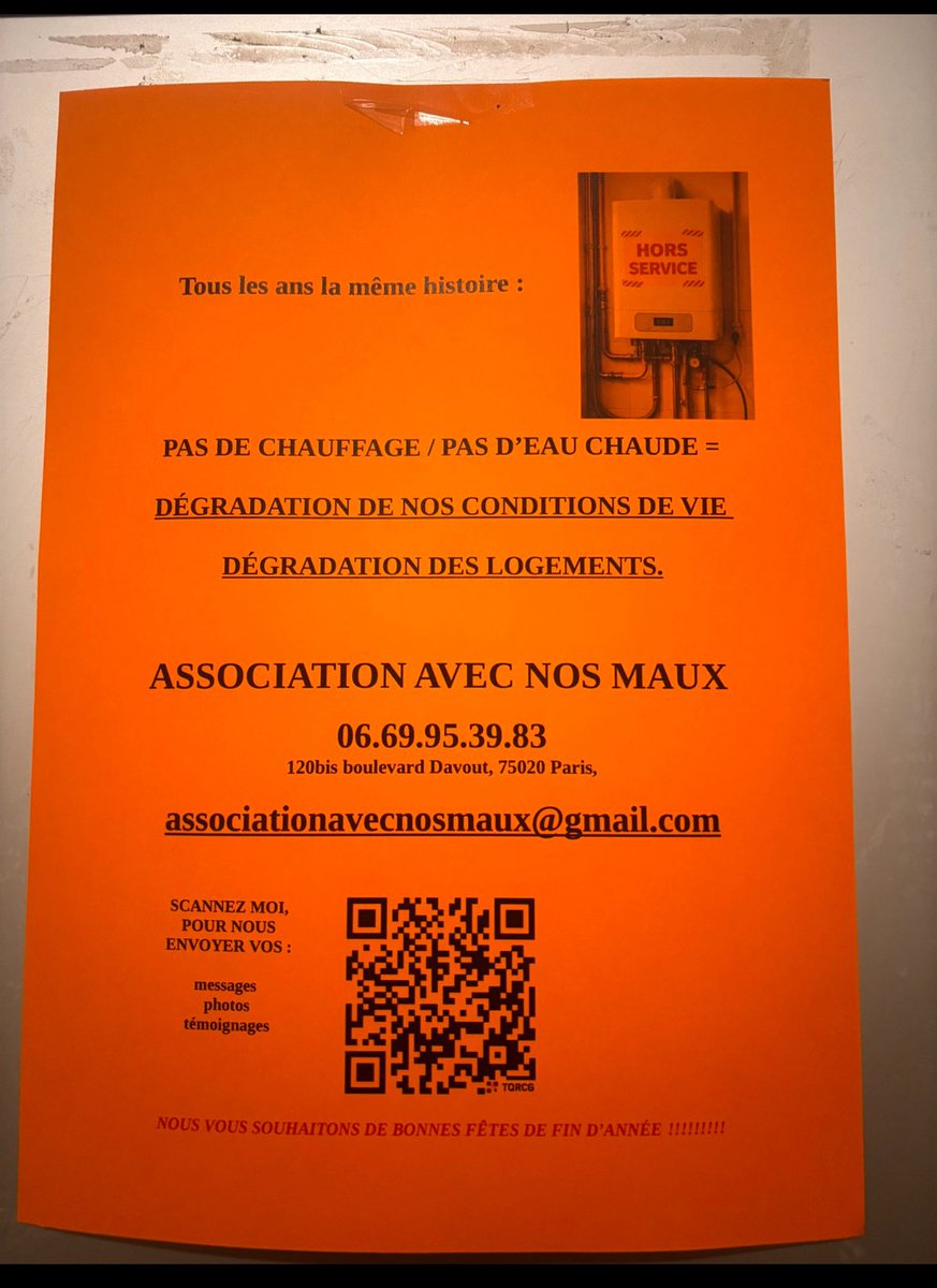 ❄️ Pas de chauffage, pas d’eau chaude, un de plus 

<a href="/egregoire/">Emmanuel Grégoire</a>, votre meeting est dans le 20eme ?

Interpellez Éric Pliez, président de <a href="/Paris_Habitat/">Paris Habitat</a> sur l’absence persistante de chauffage et d’eau chaude dans ce #logementsocial.

Mieux encore : allez les voir.

<a href="/Mairiedu20/">Mairie du 20e</a>
