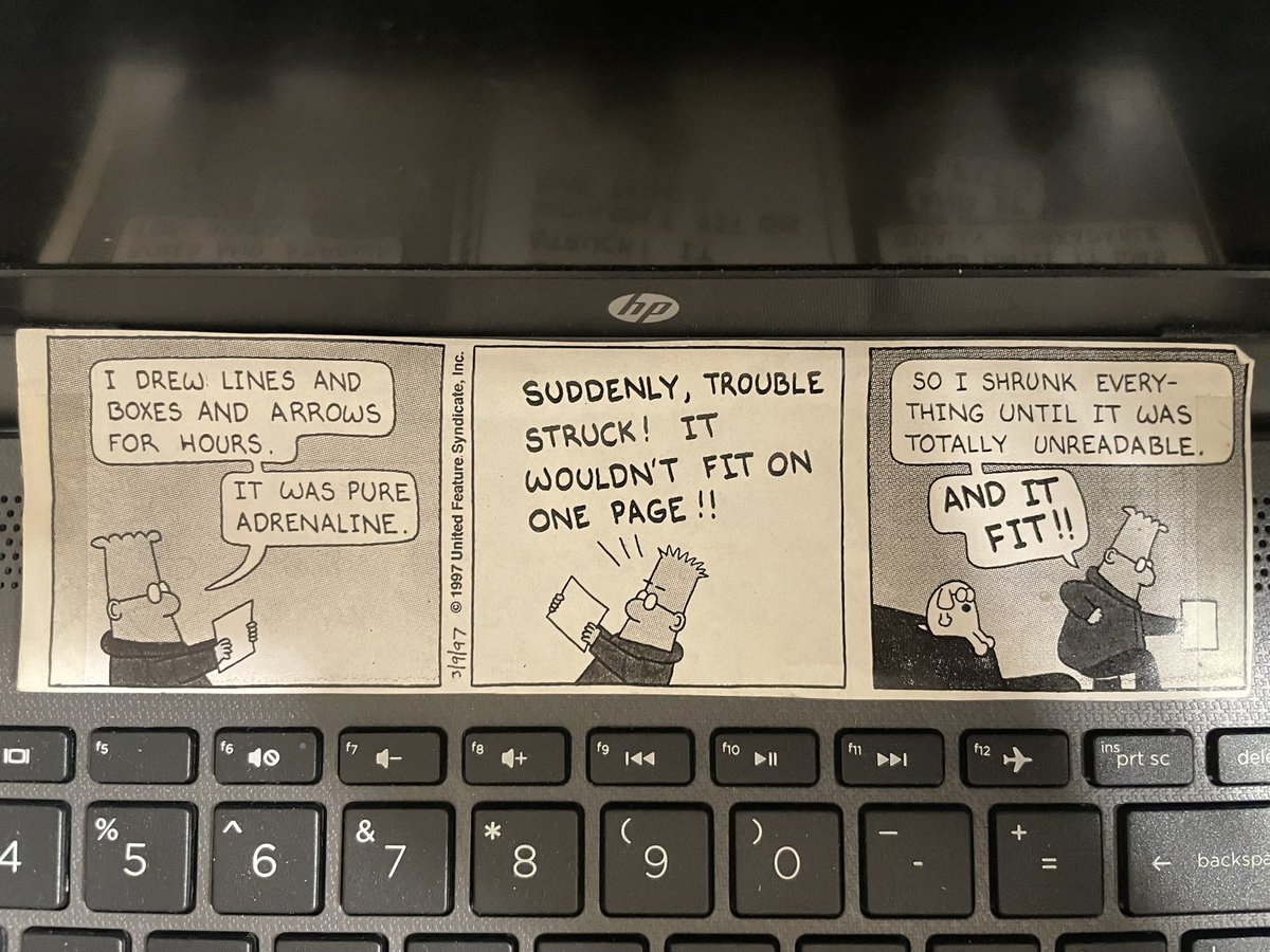 louisiana_anon's tweet image. .@ScottAdamsSays when you drew this strip, it epitomized my career at that point in time, and resonated with me so much that I have kept it on my desk for almost 29 years.

Thank you so much for Dilbert, and thanks even more for caring so much about our culture and our nation.…