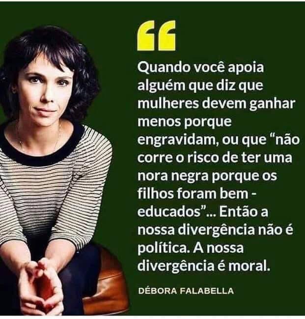 sandraselmasr's tweet image. A nossa divergência não é só política, é moral