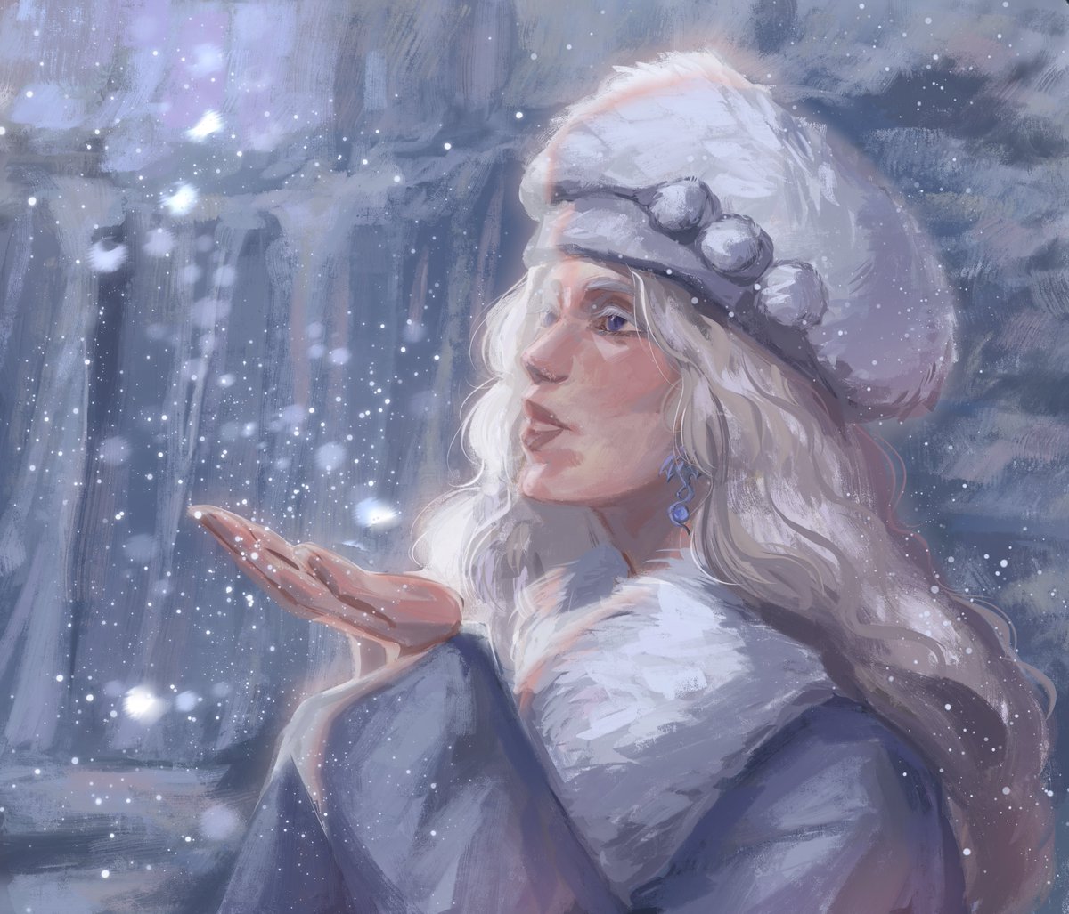 “I loved a maid as white as winter with moonglow in her hair.”