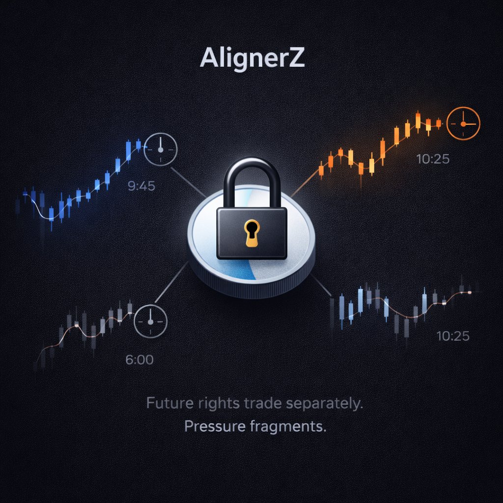 AlignerZ: Vesting Is a Market Structure, Not a Schedule

<a href="/AlignerZ_Labs/">AlignerZ Labs</a>  treats vesting as an ongoing market condition rather than a delayed unlock.

In most token designs, vesting postpones supply but doesn’t change behavior. When unlocks arrive, sell pressure concentrates into