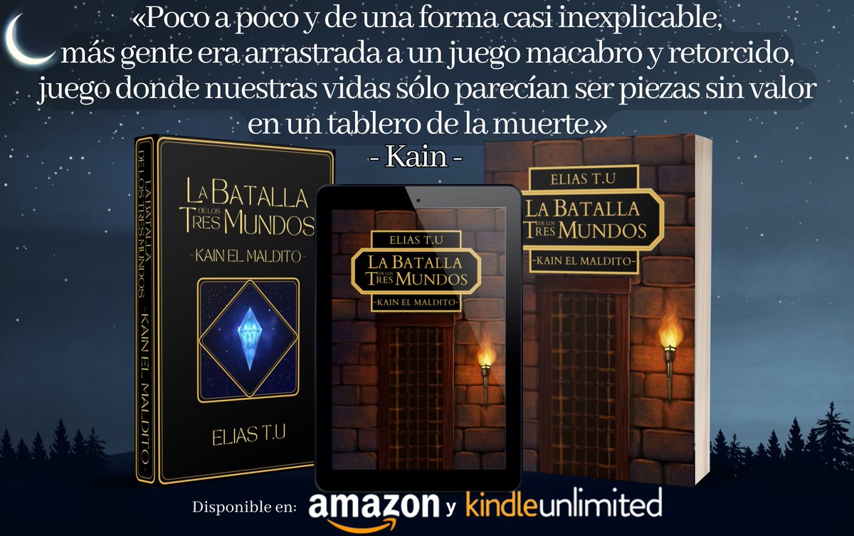¿Llega el #FinDeSemana y no tienes qué #Leer?
¿Te gusta la fantasía oscura?
¿Tienes #KindleUnlimited?
Entonces mi #Novela es para ti.
La batalla de los tres mundos -Kain el maldito-