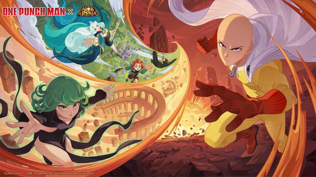 SubzeroGames10's tweet photo. Opération Crossover One Punch Man, coup poing et pluie de rochers, les AFK3 veulent récupérer Saitama Super-héros amateur et Tornade Tragique Héroïne de classe S. Salon Discord #s10-pals-trio https://t.co/fIbcrGuJmI