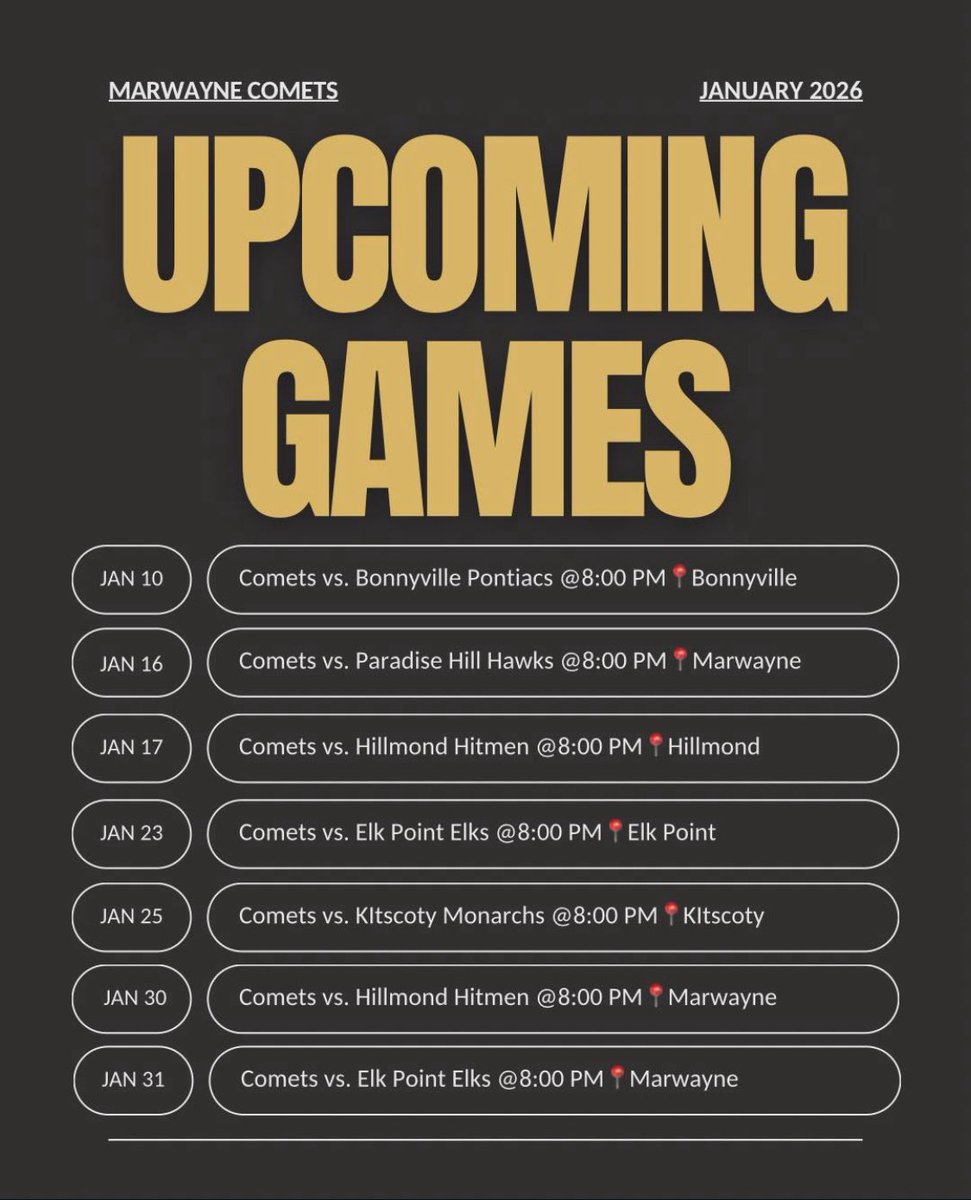 January Comet games.