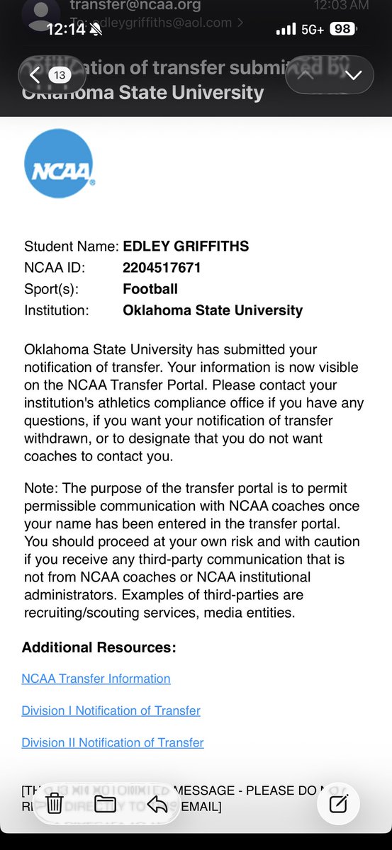 Tre’ Griffiths tweet media