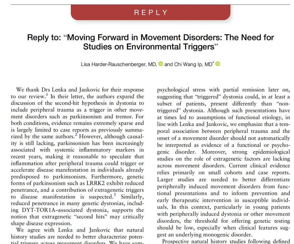 Movement Disorders Journal tweet media