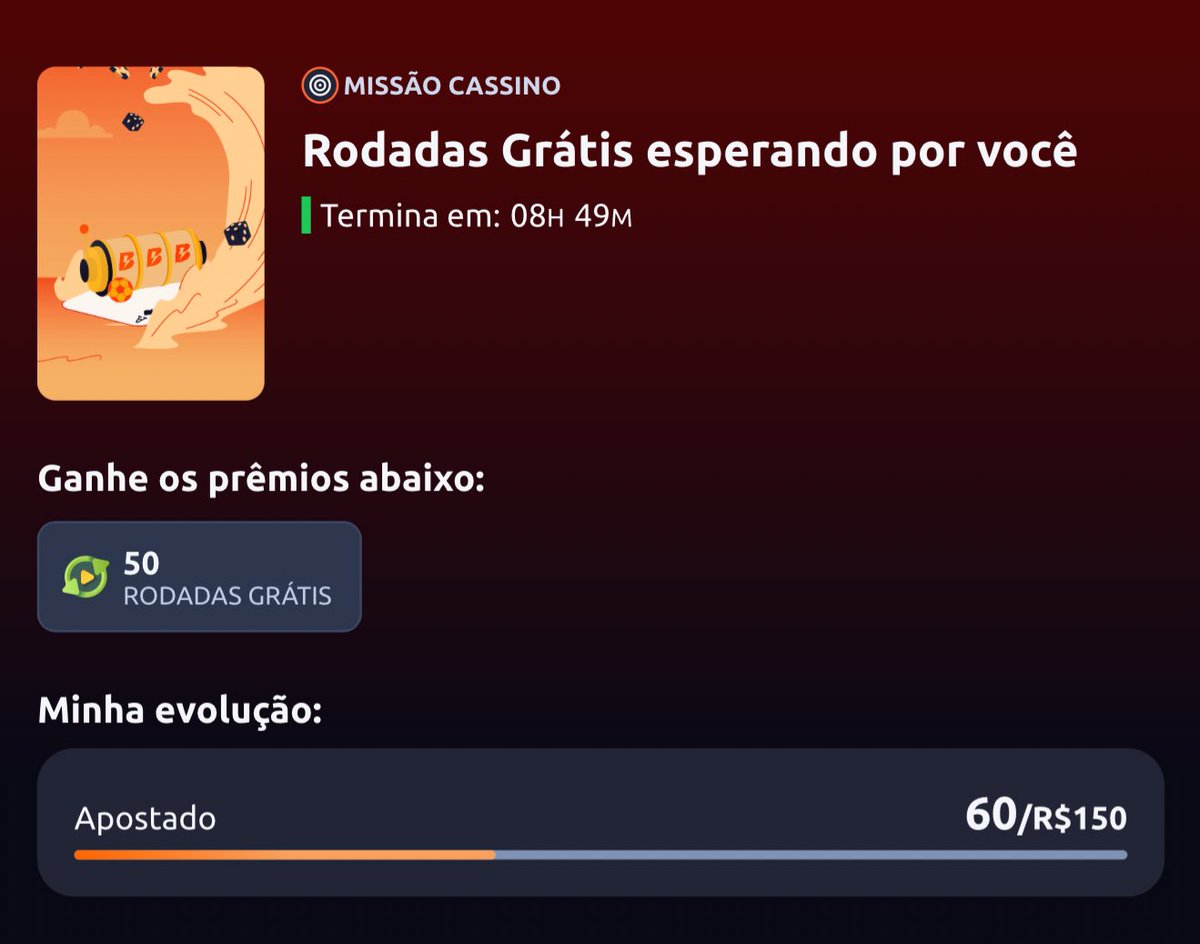 Alguns seguidores me enviaram algumas dicas pra completar a missão da Betano e ganhar rodadas grátis 

O melhor jogo é o pênalti e com ele você pode escolher apenas 1 defesa, apostar 10 reais marcar o gol e sacar. Sacando nos primeiros gols a probabilidade de você perder é menor.