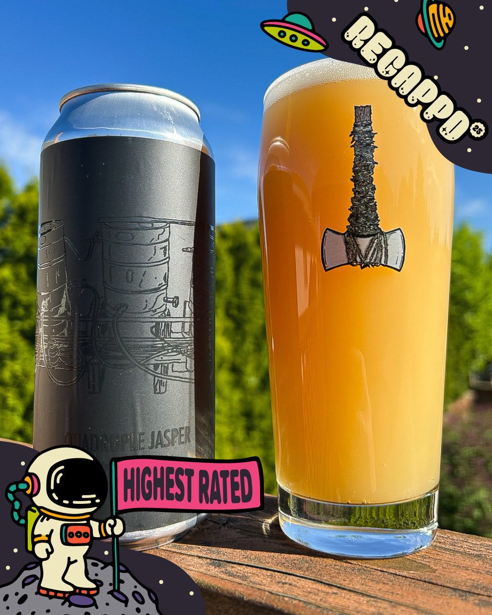 untappd's tweet image. Top 5 highest-rated IPAs of 2025:

1Pliny The Younger (2025) - 4.648 TIPA - Russian River
2Omnisonicism - 4.611 QIPA - TEST
3Quadruple Jasper - 4.604 rated QIPA - Fidens Brewing
4Triple Weka - 4.598 Hazy TIPA - Fidens
5When Goats Kollide - 4.597 Hazy TIPA - Brujos