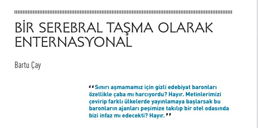 Enternasyonal no.2 huzurlarınızda.
Okumayanlar dergicilik tarihimizin en önemli olayını kaçırıyor :)