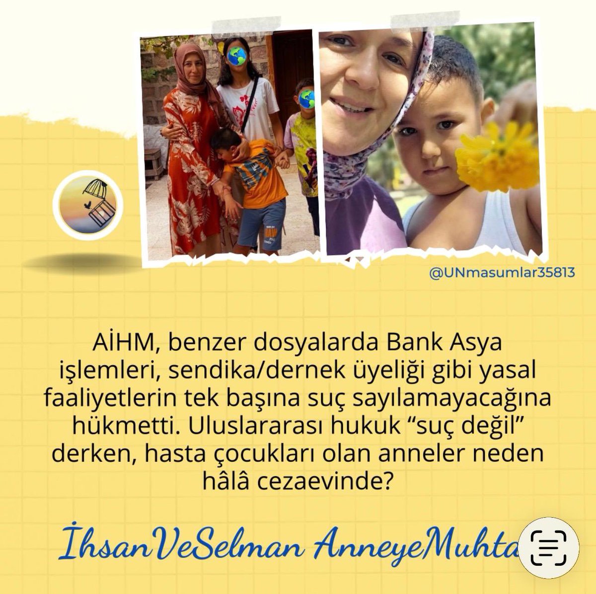 Kaç yavru anasına hasret kaldı, kaç ananın gözyaşları dinmez oldu...
İhsanVeSelman AnneyeMuhtaç