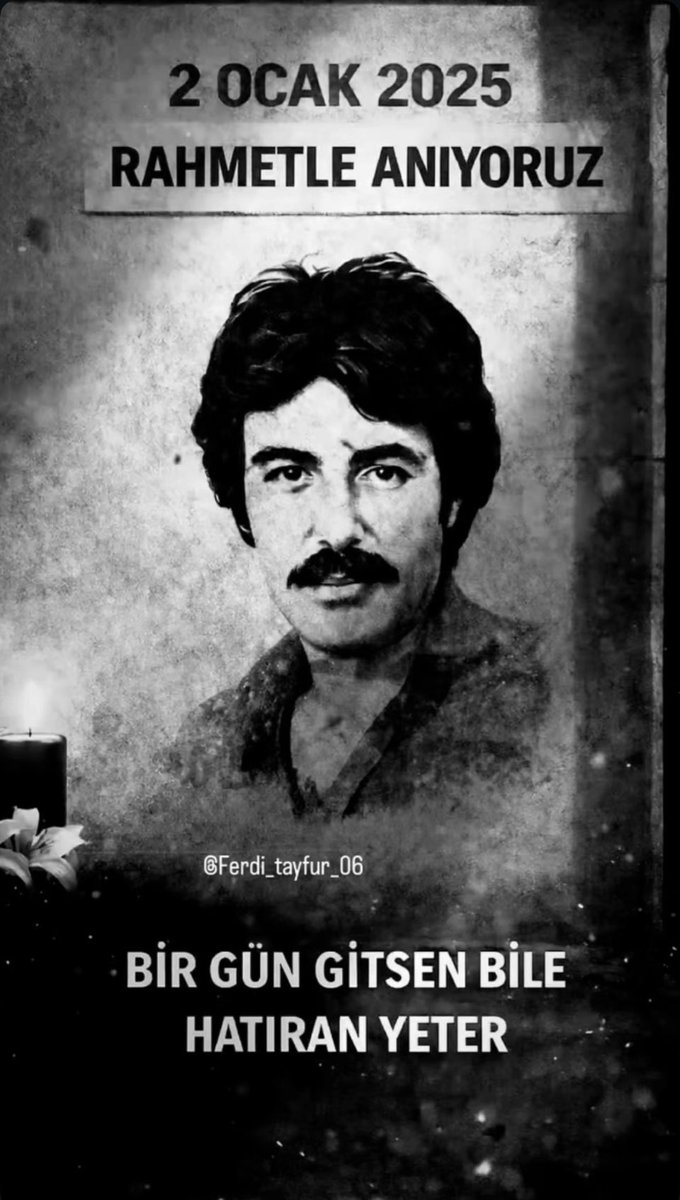 Türk halk ve arabesk müziğinin müstesna sanatçısı Ferdi Tayfur’u vefatının yıl dönümünde rahmet ve dualarla anıyoruz.

#FerdiTayfur