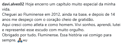 XeremStuff's tweet photo. O zagueiro Davi Alves se despediu do Fluminense por meio de suas redes sociais. Boa sorte, #MlkDeXerém! 🇭🇺 https://t.co/z8HxV2Xsdv