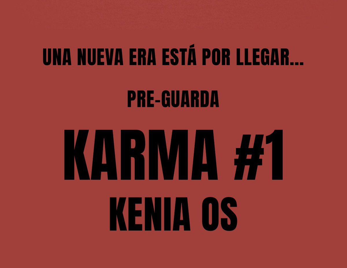 KeniaOsReport's tweet image. Pre-guarda ahora “KARMA #1” en Spotify. 🦂

🔗:  forms.sonymusicfans.com/campaign/kenia…