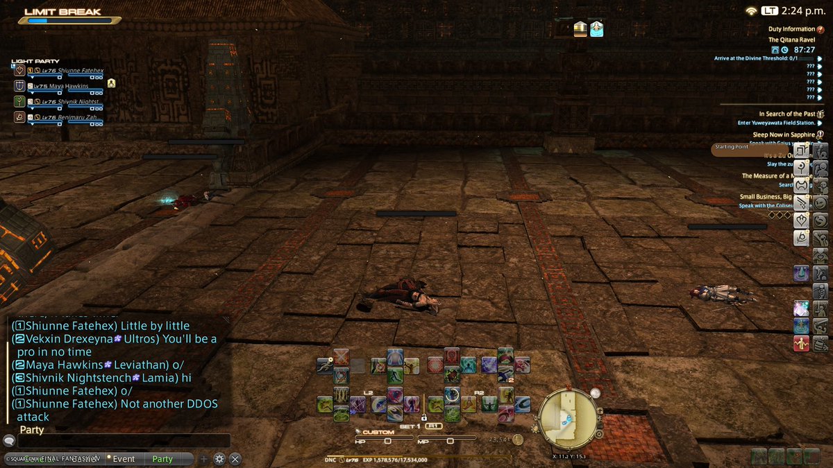 Welcome to the most amazing MMORPG game that exist, where you get attacked by DDoS at least twice in a day. 😍

It’s fun, join us!

#FFXIV