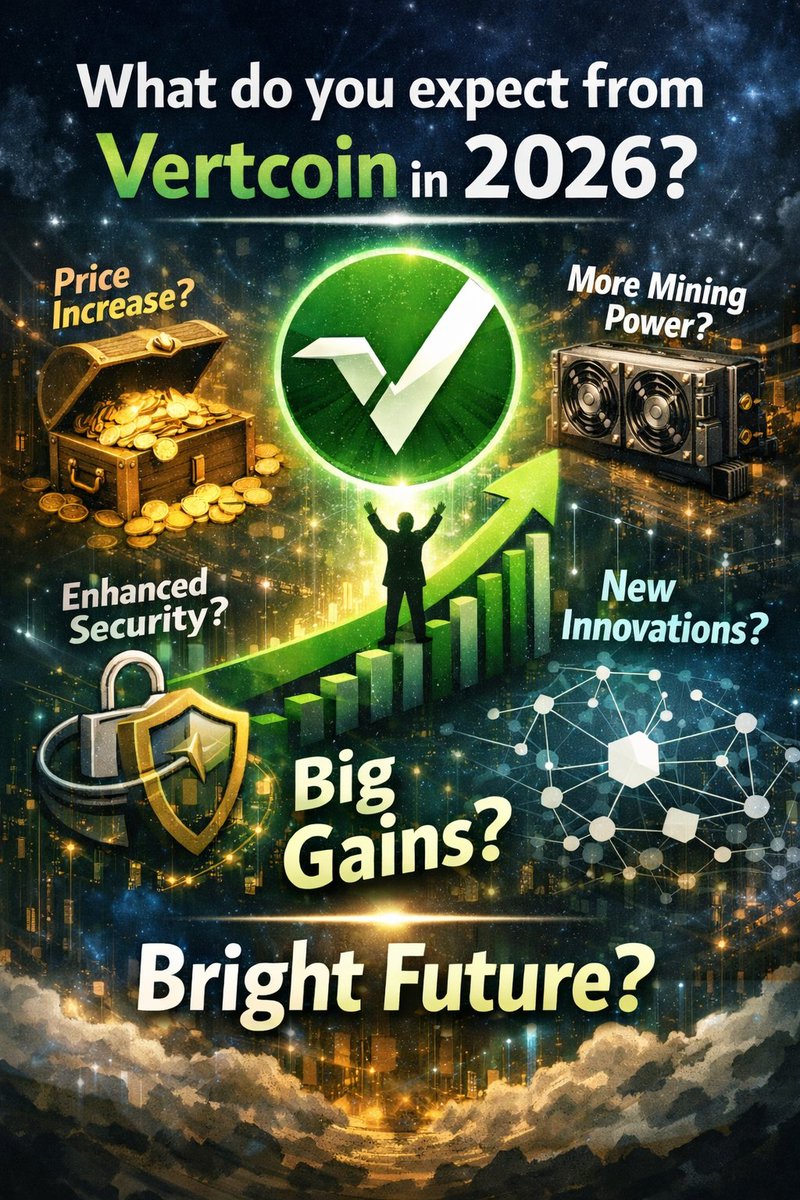 MikeXG2's tweet photo. What do you expect from Vertcoin in 2026?

#Crypto   #Altseason2026   #Altcoins   #CryptoNews https://t.co/52H8KObNAc