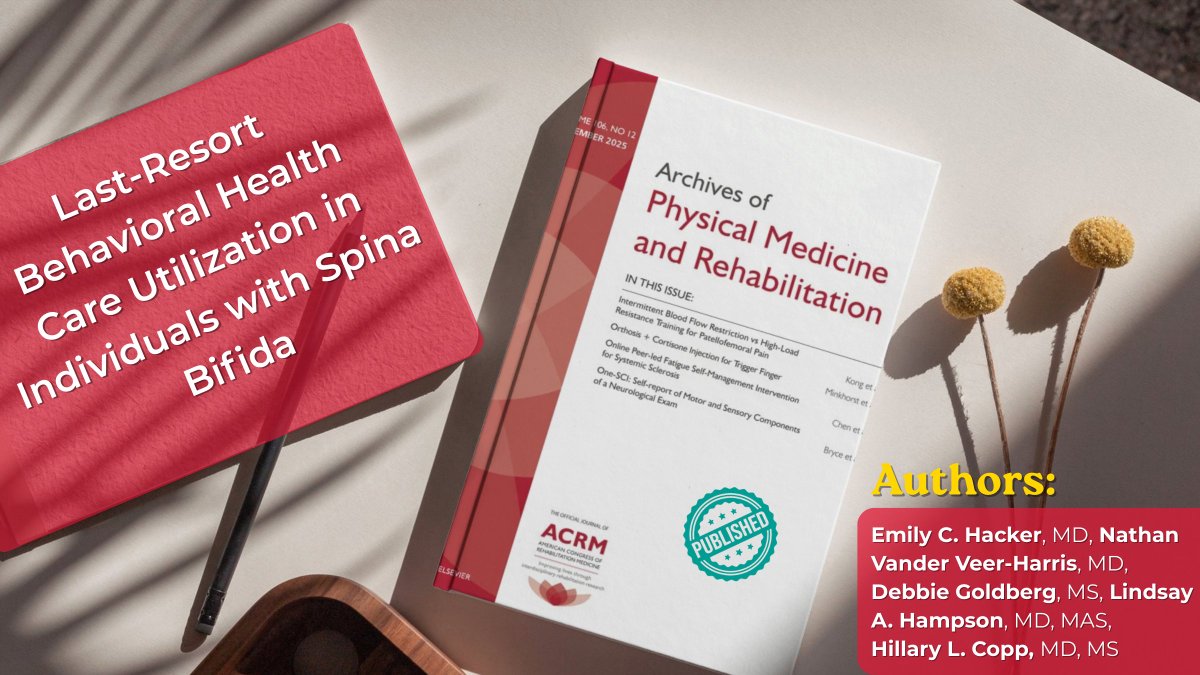 ArchivesPMR's tweet image. New in PM&amp;amp;R:
Last-Resort Behavioral Health Care Utilization in Individuals with Spina Bifida

Visit full article:archives-pmr.org/article/S0003-…

#PMRJournal #ACRM #SpinaBifida #BehavioralHealth #RehabResearch