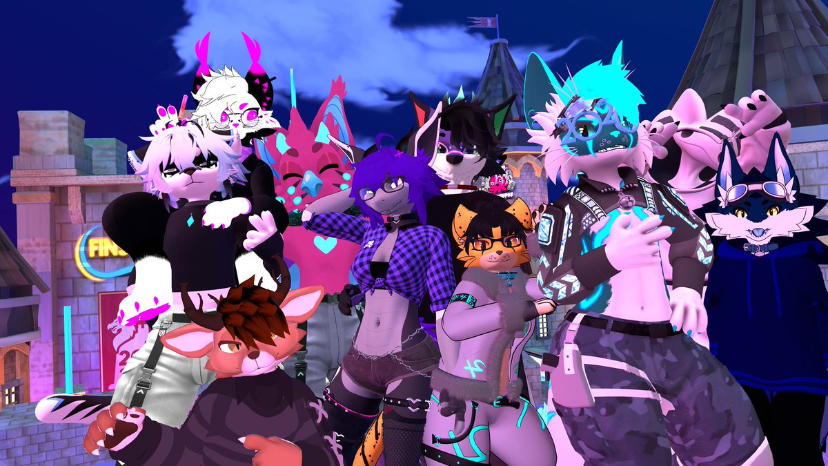 Atsuko_exe's tweet photo. A little late but I had a great year with these nerds and many others. 💜 
@SeiferBat @KoyaVRC @ProtogenCyan https://t.co/uDv3Nh40gd