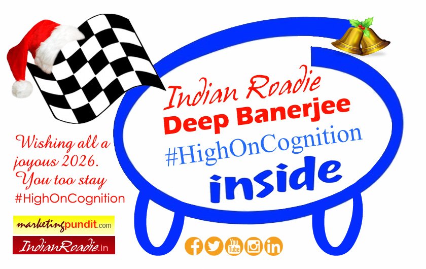 deepbanerjee's tweet image. Wishing all a very Happy 2026. 
Remain High On Cognition in every sphere of life irrespective of whether you are on the road or off the road. 
#GreetingsFromDeepBanerjee 
#GreetingsFromIndianRoadie
#GreetingsFromMarketingpundit