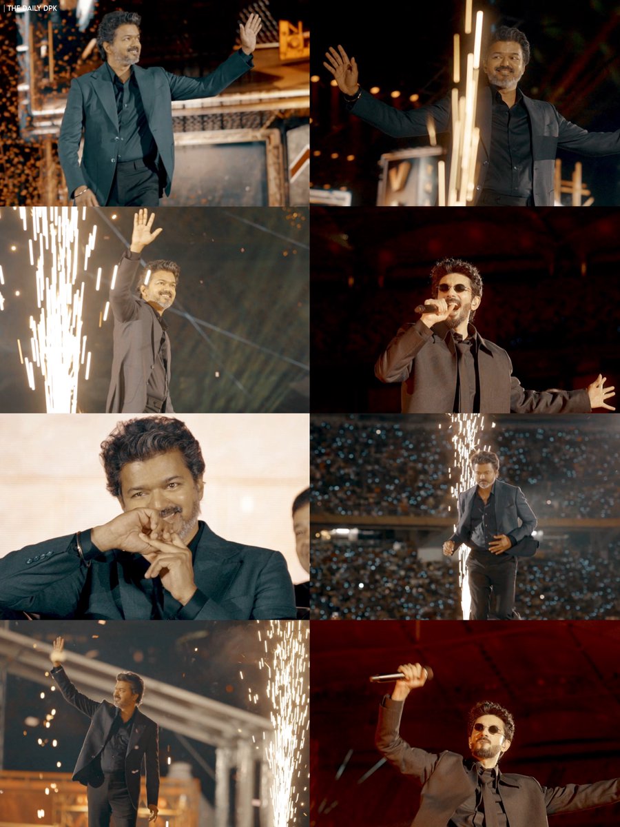 dp_karthik's tweet image. Thalapathy Vijay sets yet another trend with Raavana Mavandaa 🔥

- Shortest lyrical video ever released in Thalapathy Vijay’s filmography.
- First-ever lyrical video in Indian cinema made entirely using audio launch footage.
- Zero movie stills. Zero movie visuals.
- Lyrical…