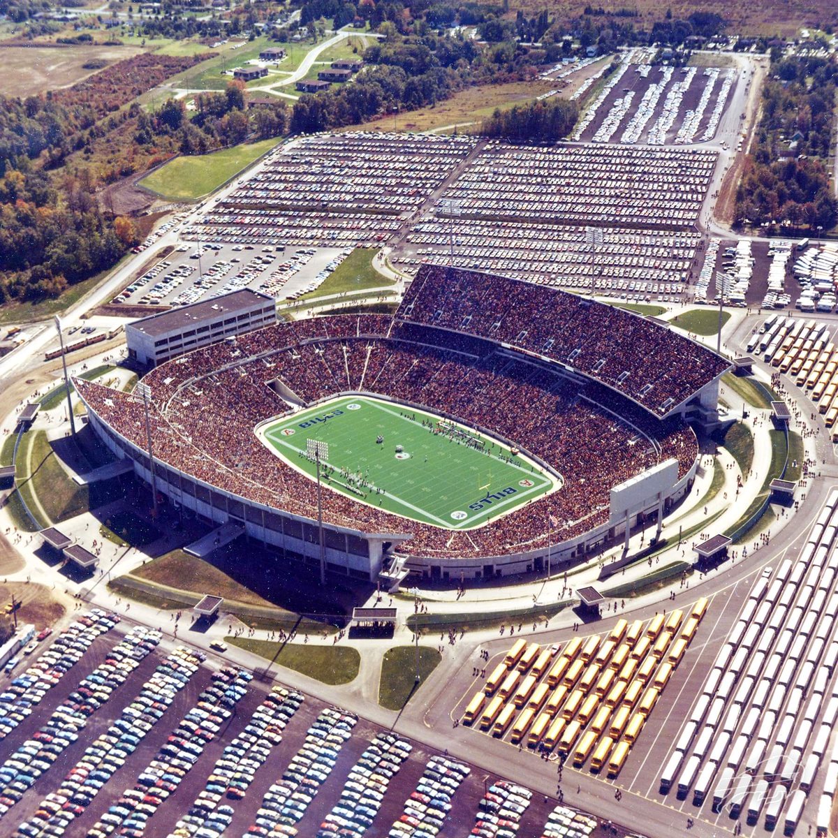 HelmetAddict's tweet image. Rich Stadium during its first year in 1973.