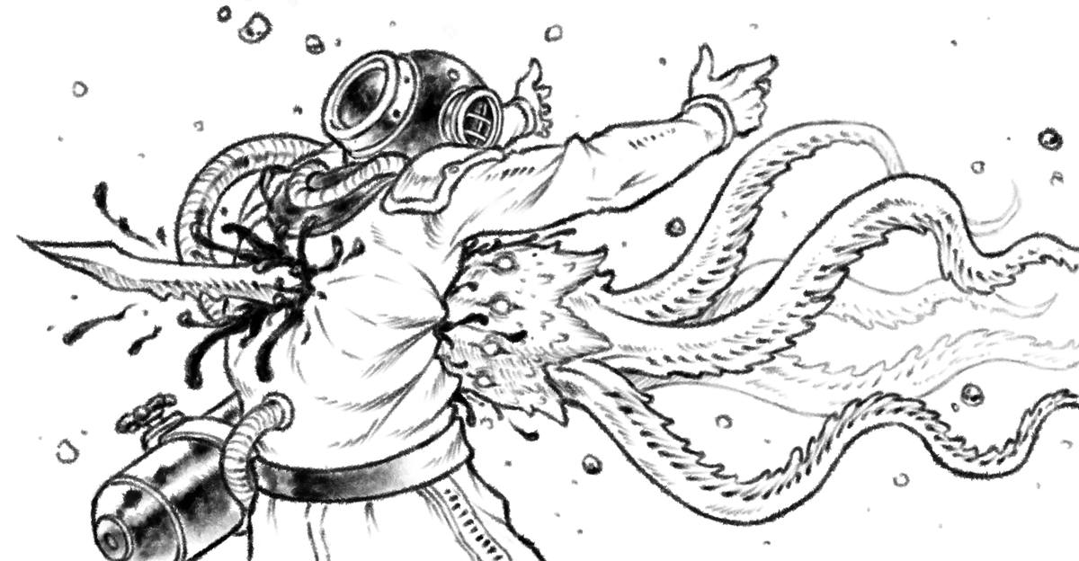 Jonvalart's tweet photo. I'm not sure if this was my favorite or the starfish one.
.
.
#sketch #ink #dive #creature #underwater https://t.co/R5TFrhGC5a