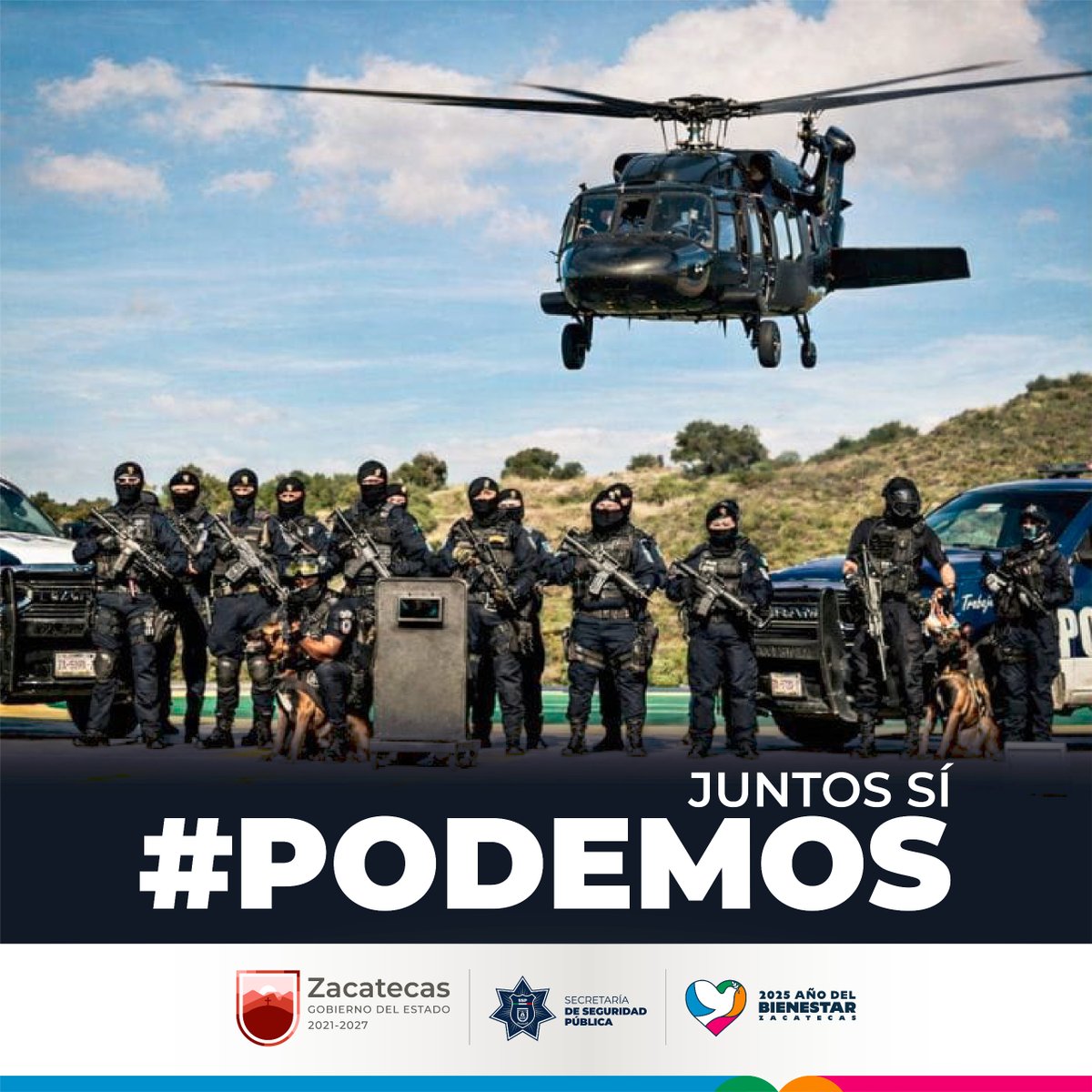 En el Día Internacional del Policía, honramos la valentía, disciplina y compromiso de quienes protegen a Zacatecas con firmeza y lealtad.