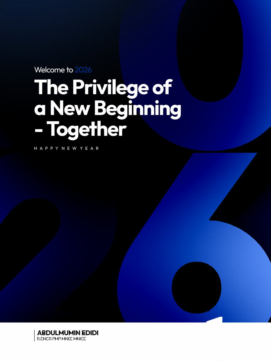MuminEdidi's tweet image. Dear Friends,

Thank God for the Privilege of a New Beginning.

Together, we go again.

Happy New Year!