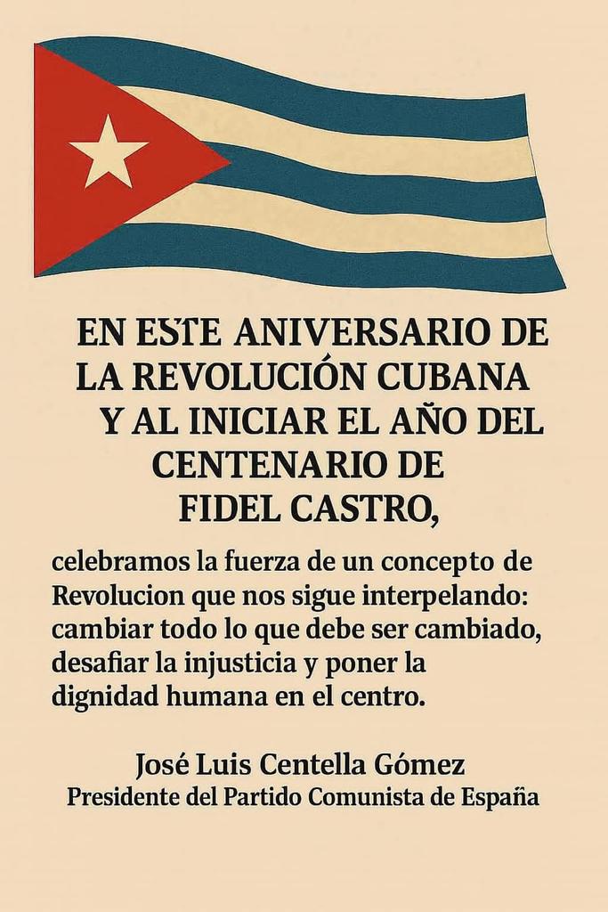 Mensaje del Presidente del Partido Comunista de España