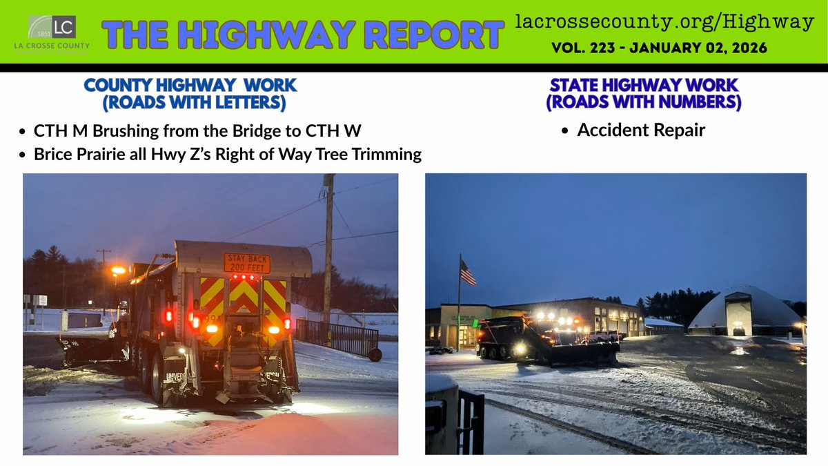 It' been a busy week to start the new year.  Here are our plans for next week.