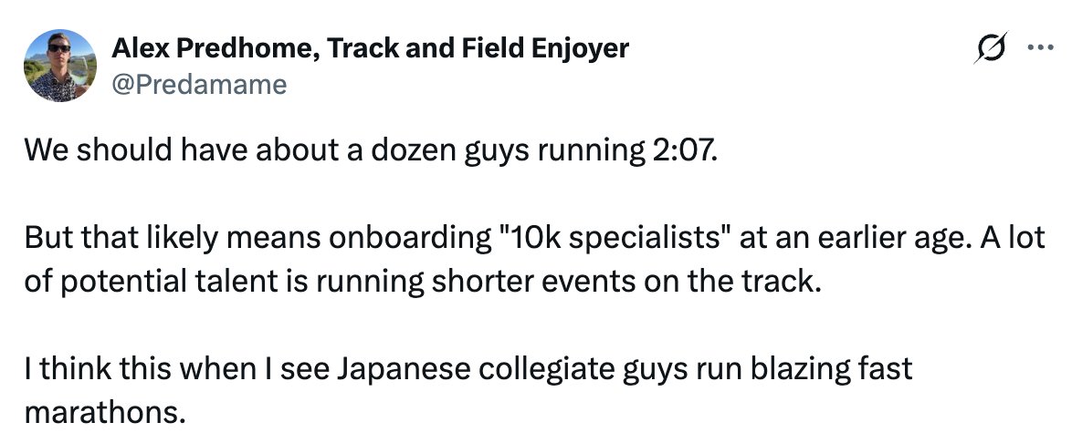 Alex Predhome, Track and Field Enjoyer tweet media