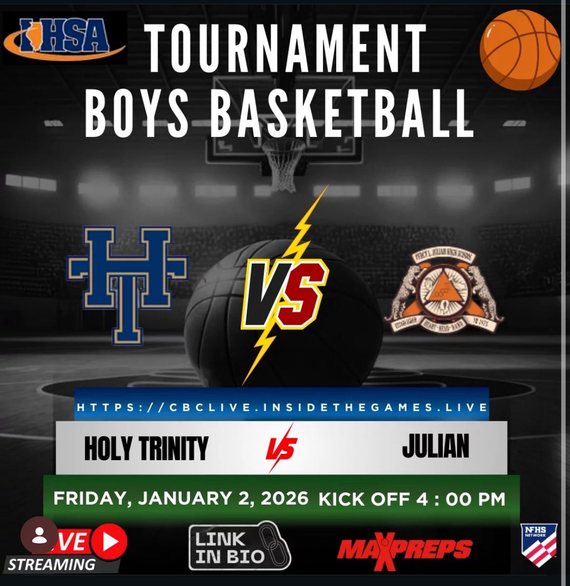 HolyTrinityAD's tweet photo. Boys’ Basketball in action today - 4pm @ Julian HS. Good luck!

Thank you @JulianAthletics for hosting! https://t.co/7CgLQ0t44l