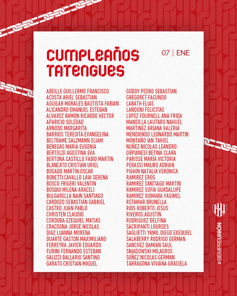 🎂 Unión saluda a sus socios y socias que cumplen años hoy.
¡Felicidades! 🔴⚪ 
#SociosTatengues #SociasTatengues #CumpleañosTatengues