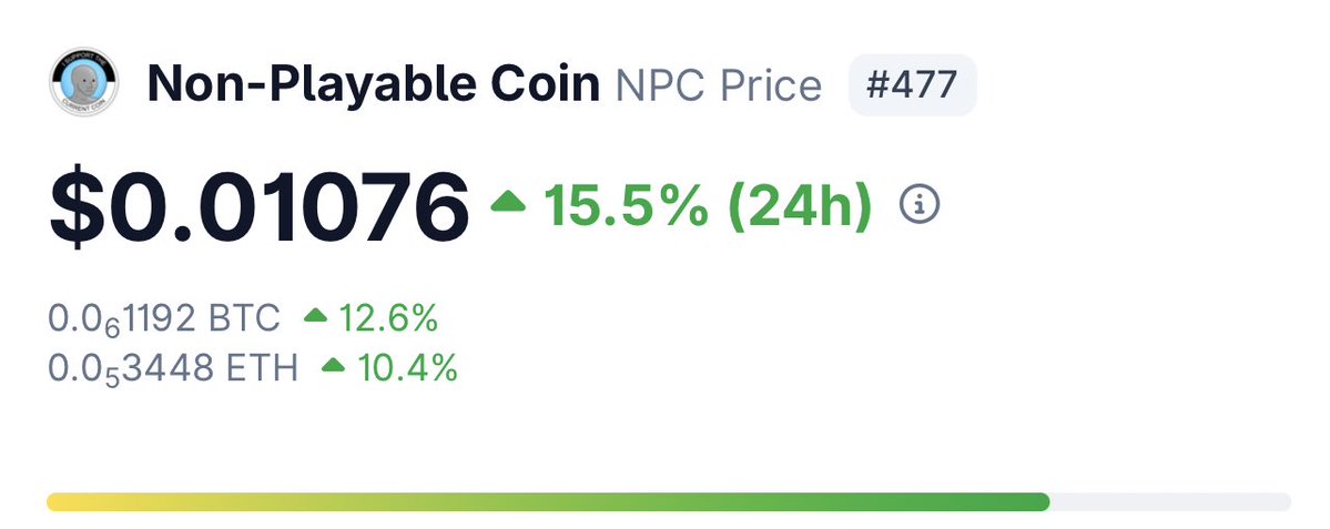 0xRockefeller's tweet image. $Npc is a Shib/Doge like trade thats in its early stage

This is the stage where whales are made

The earlier you act, the bigger your upside can be

If you wait for more chart confirmation, your gains get smaller

History rewards people with conviction before things are obvious