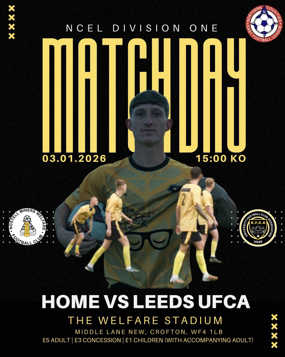 NostellMWFirsts's tweet photo. SATURDAY FIXTURE🚨| HOME Vs @leedsufca | 15:00 KO⚽️

Going into 2026 with our first game at the Welfare Stadium. Pitch inspection is at 12pm to confirm the go ahead💪🏼 https://t.co/GxwVwRbgOR