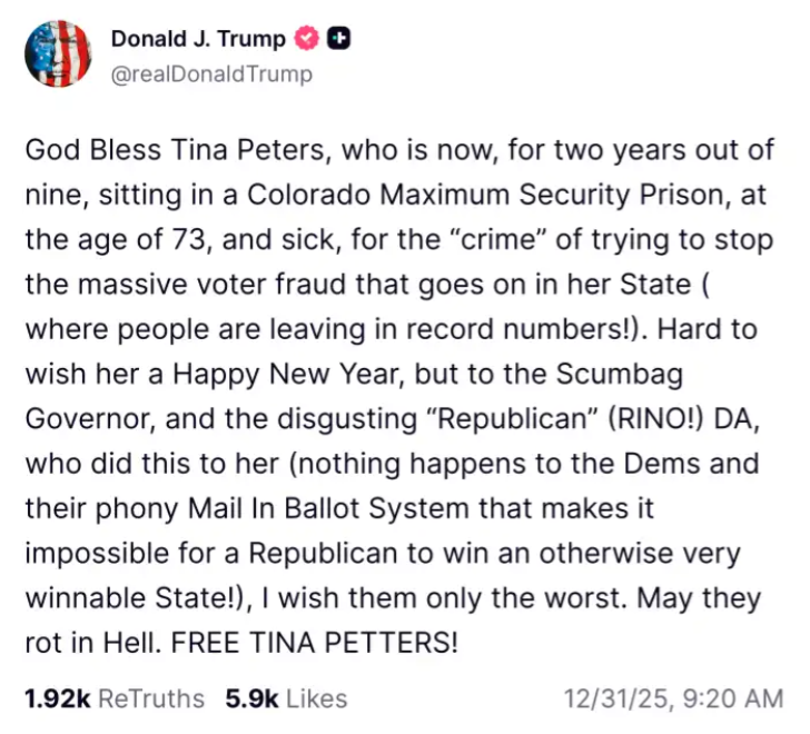 AwesomeNewsom's tweet image. TO: THE PIGGYNATOR
FROM: THE GAVINATOR

1) WE CAN'T "FREE TINA PETTERS." WE DON'T KNOW WHO SHE IS.
2) IF YOU MEAN TINA PETERS, THEN NO, WE DON'T FREE ELECTION THIEVES.
3) TAKE A SPELLING CLASS, AN ANGER MANAGEMENT CLASS, AND A "I LOST IN 2020 BECAUSE I'M A LOSER" REFRESHER CLASS.