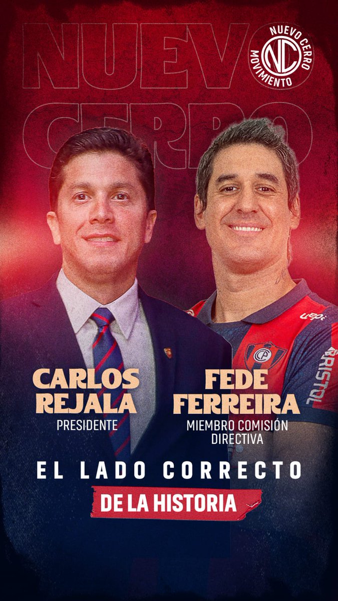 Cuento con tu apoyo y por sobre todo tu confianza, para poder seguir aportando mi granito de arena a nuestro querido y amado CERRO PORTEÑO, pero ya desde otra posición! Todos juntos, por un Nuevo CERRO! 🔵🔴<a href="/movnuevocerro/">Movimiento Nuevo Cerro</a> #ElLadoCorrectoDeLaHistoria