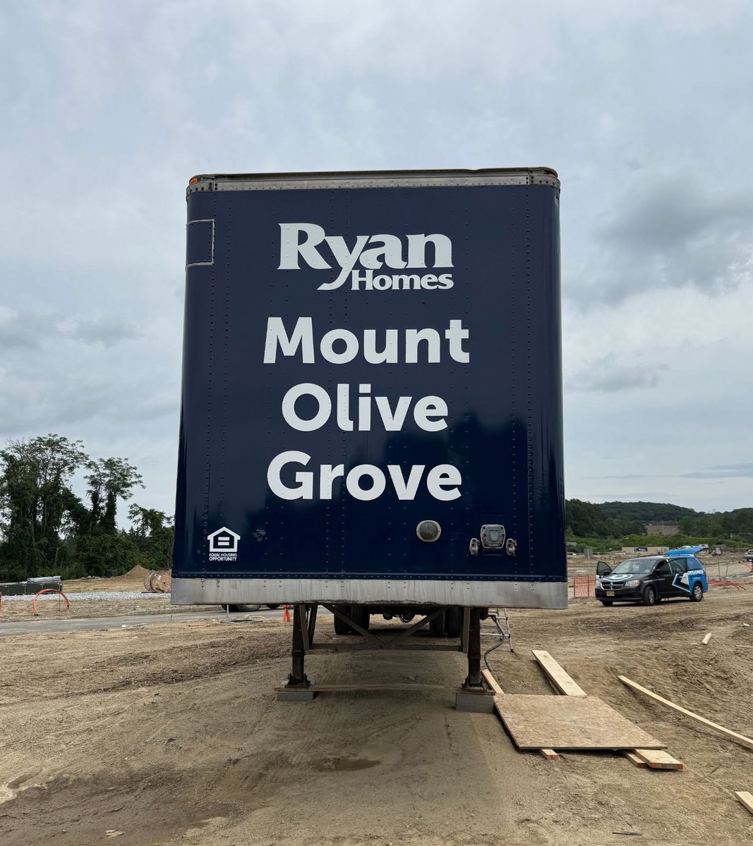 designerwraps's tweet image. 48ft Trailer Wrap for Ryan Homes new development in Mount Olive Grove NJ. #designerwraps #yourbrandrealized #trailerwraps