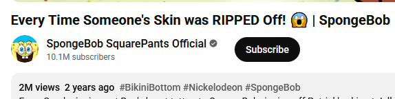 Karbonicc's tweet image. They're posting liveleak compilations on the official spongebob youtube channel