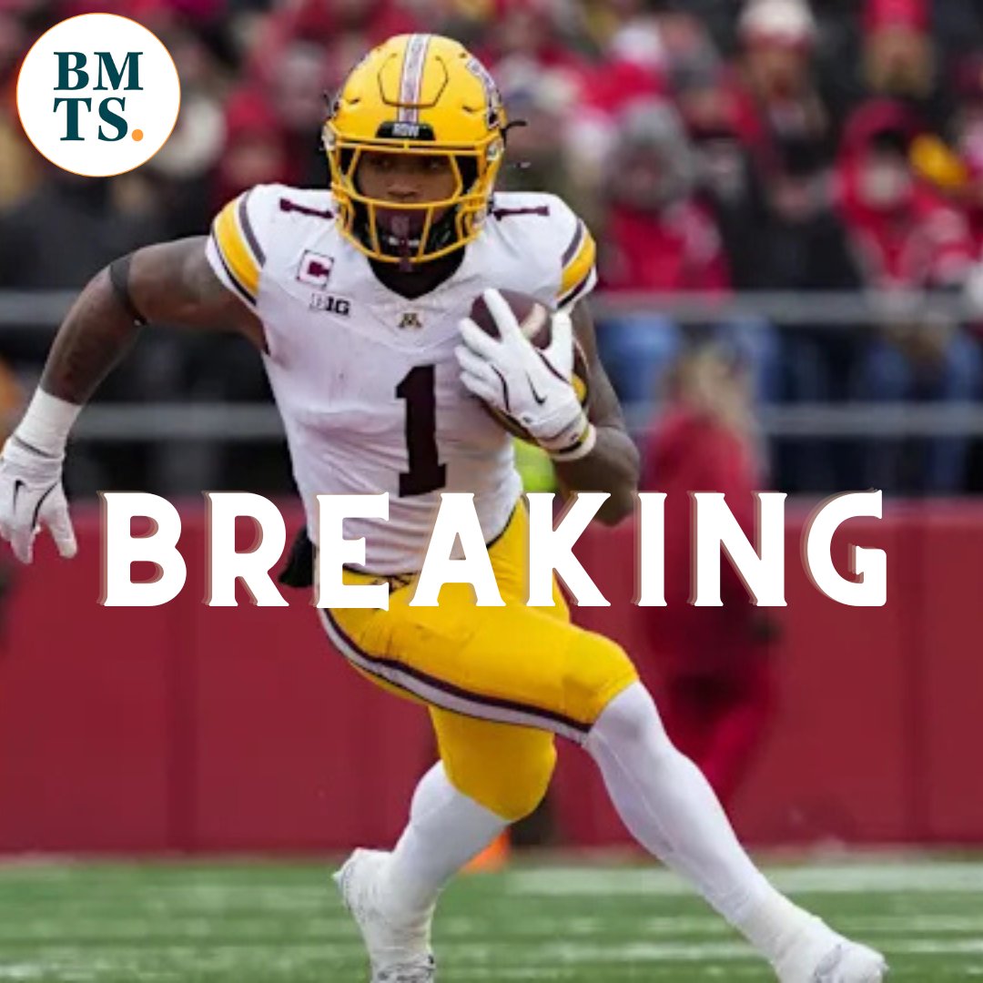 TonyLiebert's tweet photo. BREAKING: Gophers star RB Darius Taylor (@Dariustay1or) WILL RETURN to Minnesota for the 2026 season, via @DTAthletes 

He has more than 3,000 yards from scrimmage in his college career, and he'll be one of the best running backs in college football next season.  https://t.co/SFvhRtwPuD