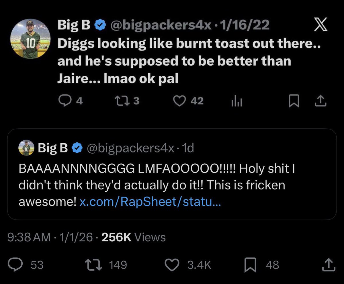 AssistantToUTAD's tweet image. Why I don’t associate with packer fans 😂😂.