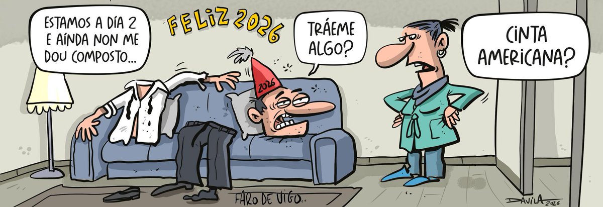 Estades igual?
✨ FELIZ 2026🥳
#FinDeAno #AnoNovo
#HumorGalego #Davila
✨ 𝐌𝐚́𝐢𝐬 𝐡𝐮𝐦𝐨𝐫 𝐞𝐧 𝗜𝗡𝗦𝗧𝗔𝗚𝗥𝗔𝗠 ⬇️ 
instagram.com/fans_de_luis_d…
farodevigo.es/opinion/humor