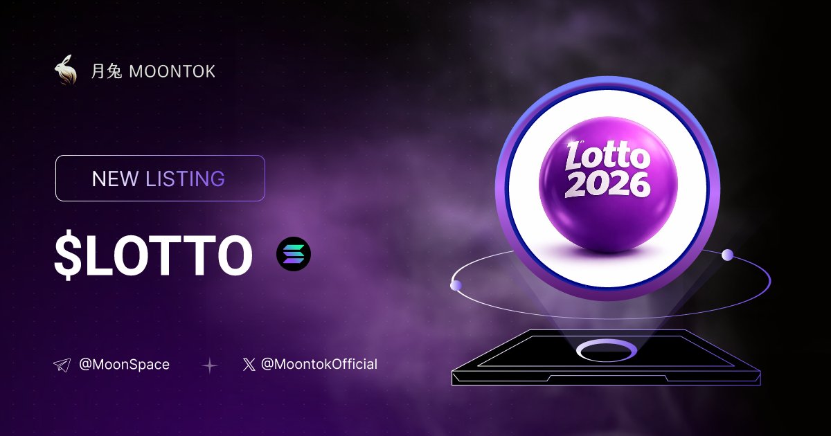 MoontokListing's tweet photo. ⚡ 月兔雷霆 - Moontok Xpress

Lotto2026 ( $LOTTO )
https://t.co/jX0f4lHbiJ

86f73dcpqlcfg5prmqnxtbbvnnxtzdw2wakjx8vfwakn

LIQ: $2,244 | MC: $3,642

#altcoin #memecoins @Lotto_2026 @moontokofficial https://t.co/QbIlf6U0lY